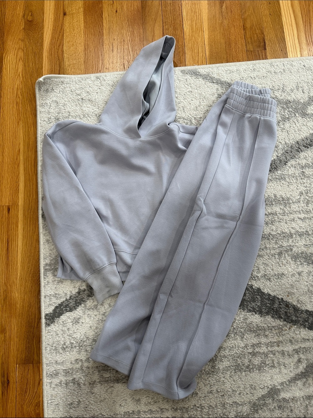 The Children's Place Light Gray Hooded Sweatshirt & Joggers Set